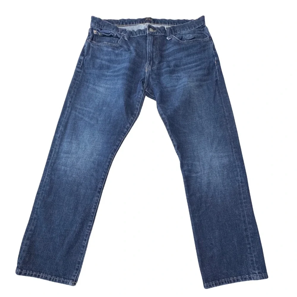 Polo Ralph Lauren Jeans Mens 36x32 Hampton Athletic Straight Dark Wash Blue